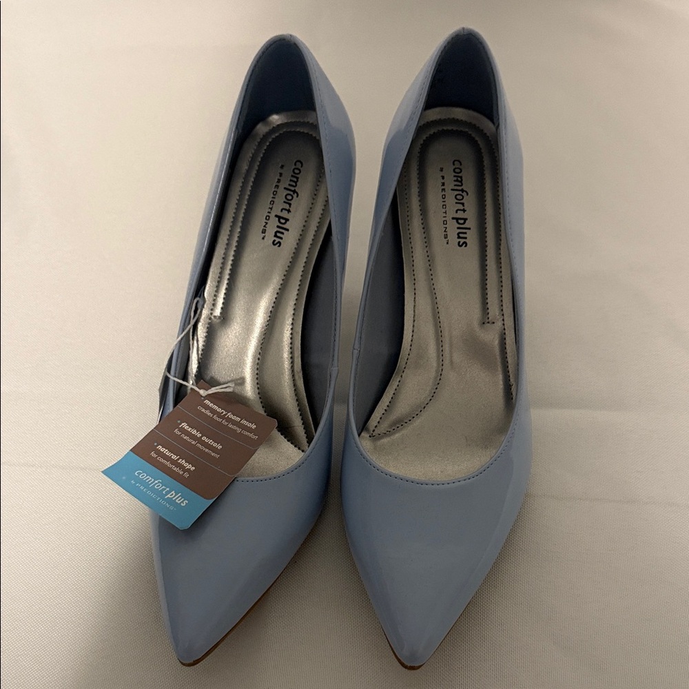 Comfort Plus by Predictions Light Blue Heels